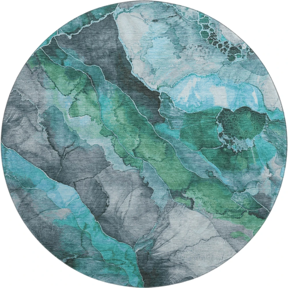 Mayfield AMF1864 Teal 8' x 8' Rug