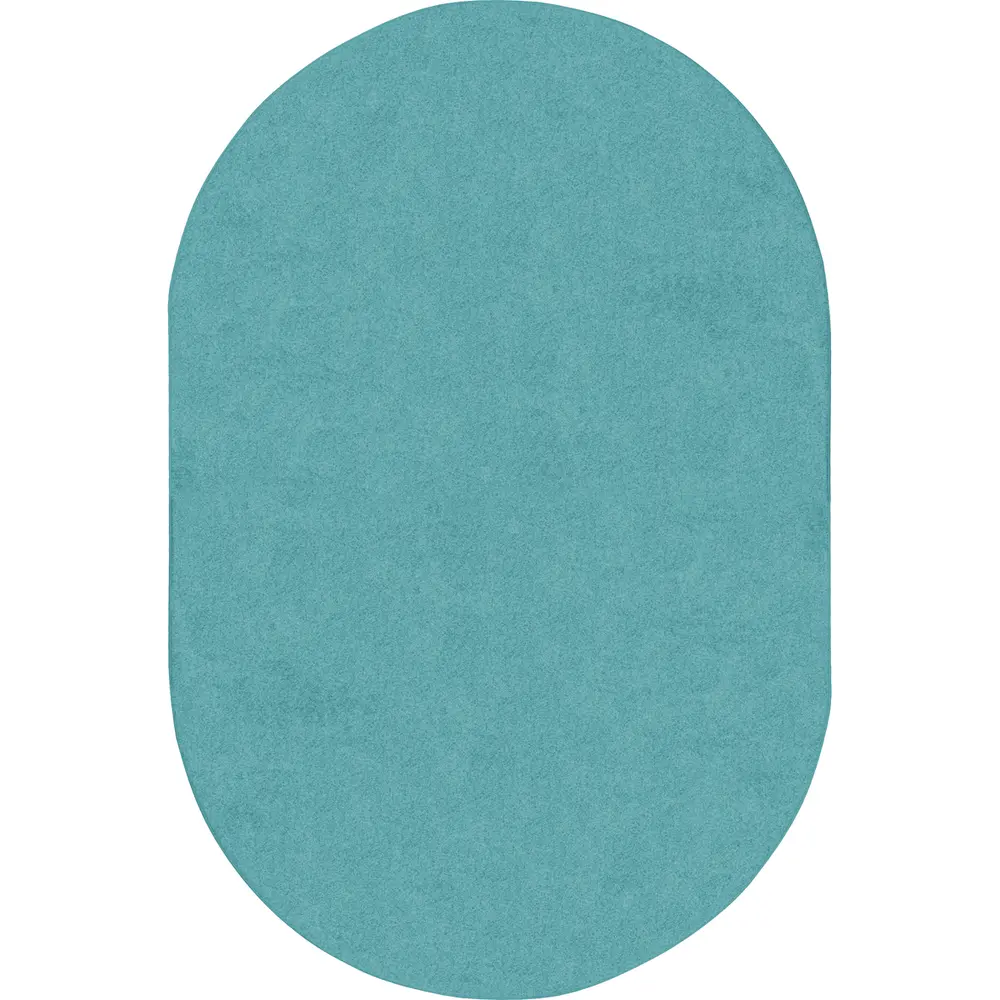 Kid Essentials Just Kidding 6' x 9' Oval Area Rug in Color Seafoam