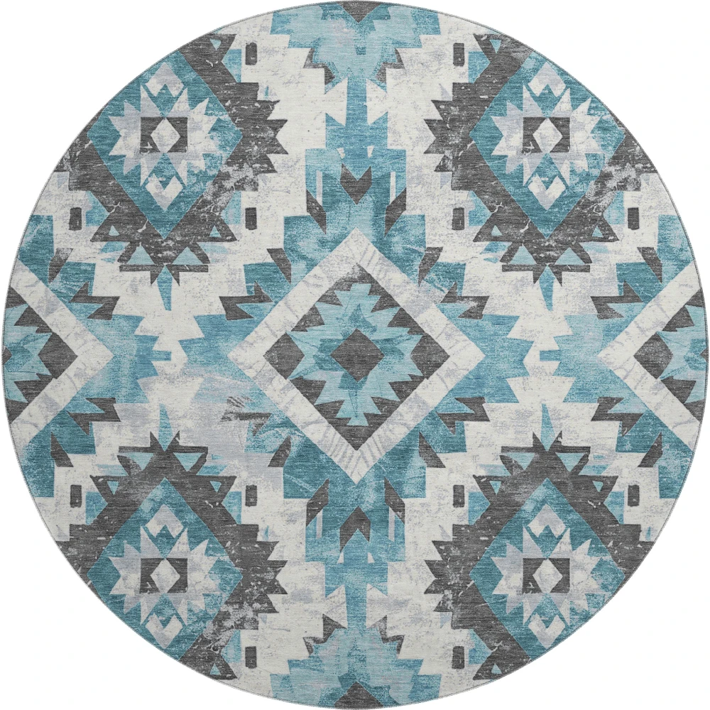 Mayfield AMF1878 Teal 8' x 8' Rug