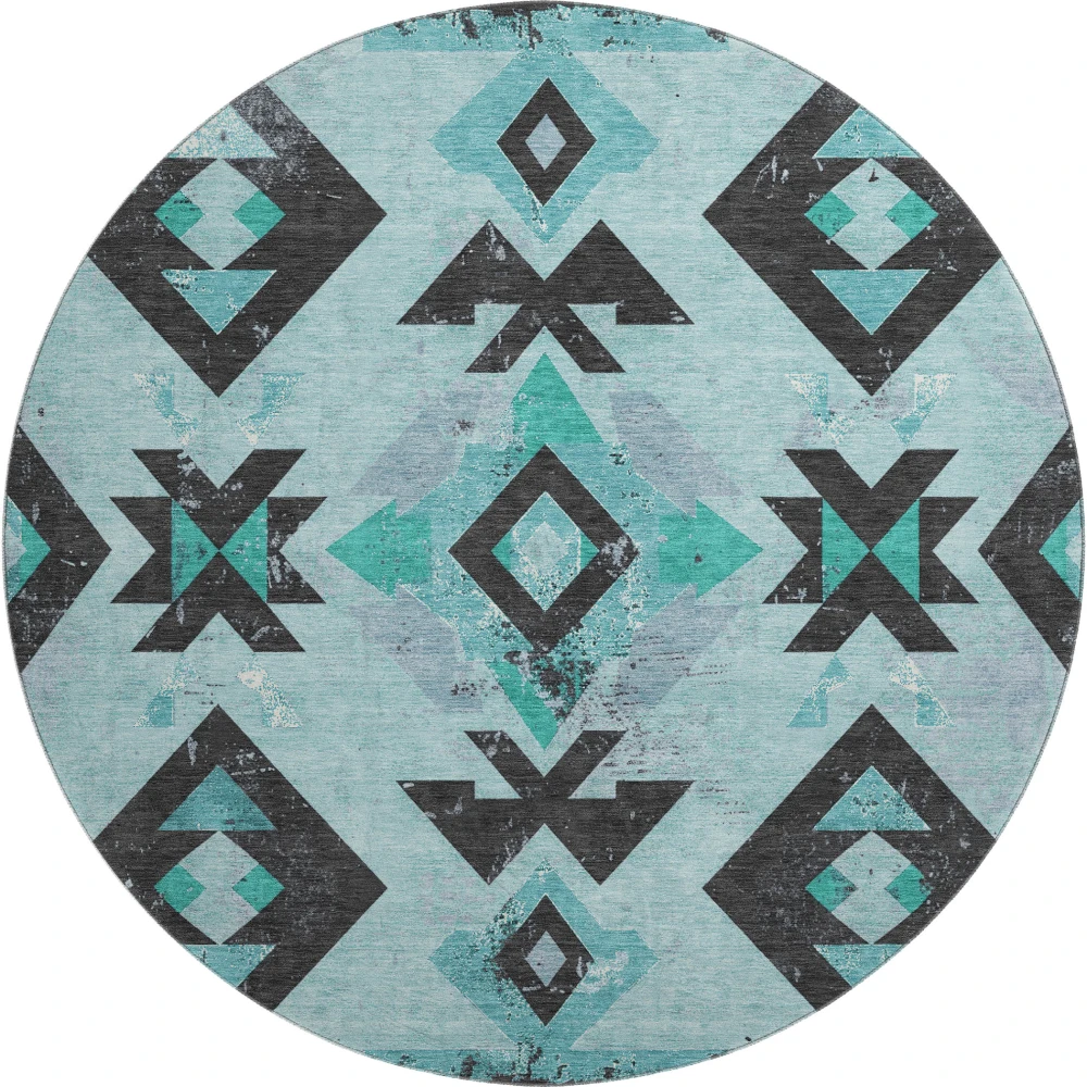 Mayfield AMF1882 Teal 8' x 8' Rug