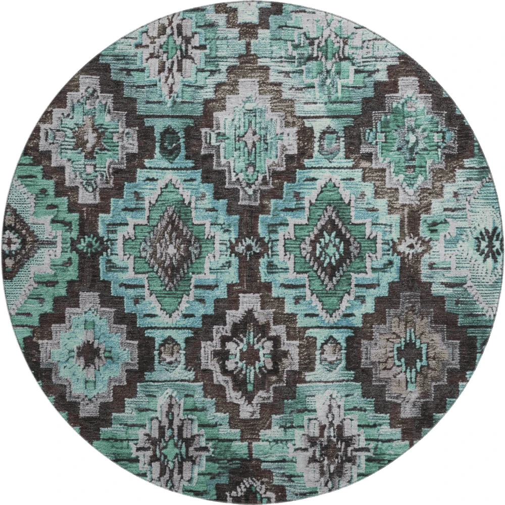 Mayfield AMF1891 Teal 8' x 8' Rug