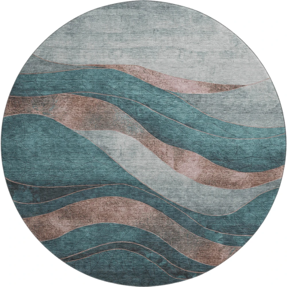 Mayfield AMF1892 Teal 8' x 8' Rug