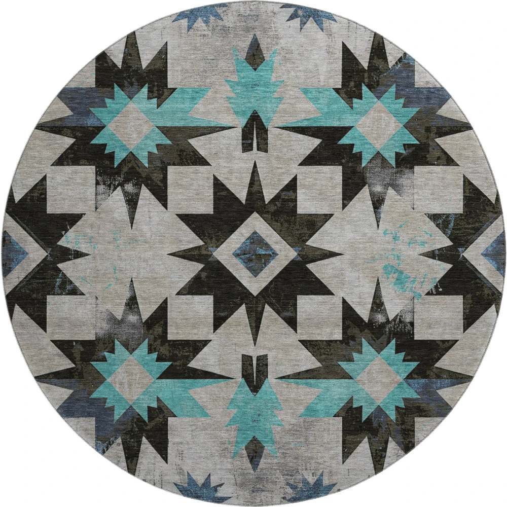 Mayfield AMF1893 Black 8' x 8' Rug