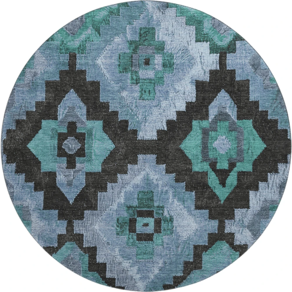 Mayfield AMF1894 Teal 8' x 8' Rug