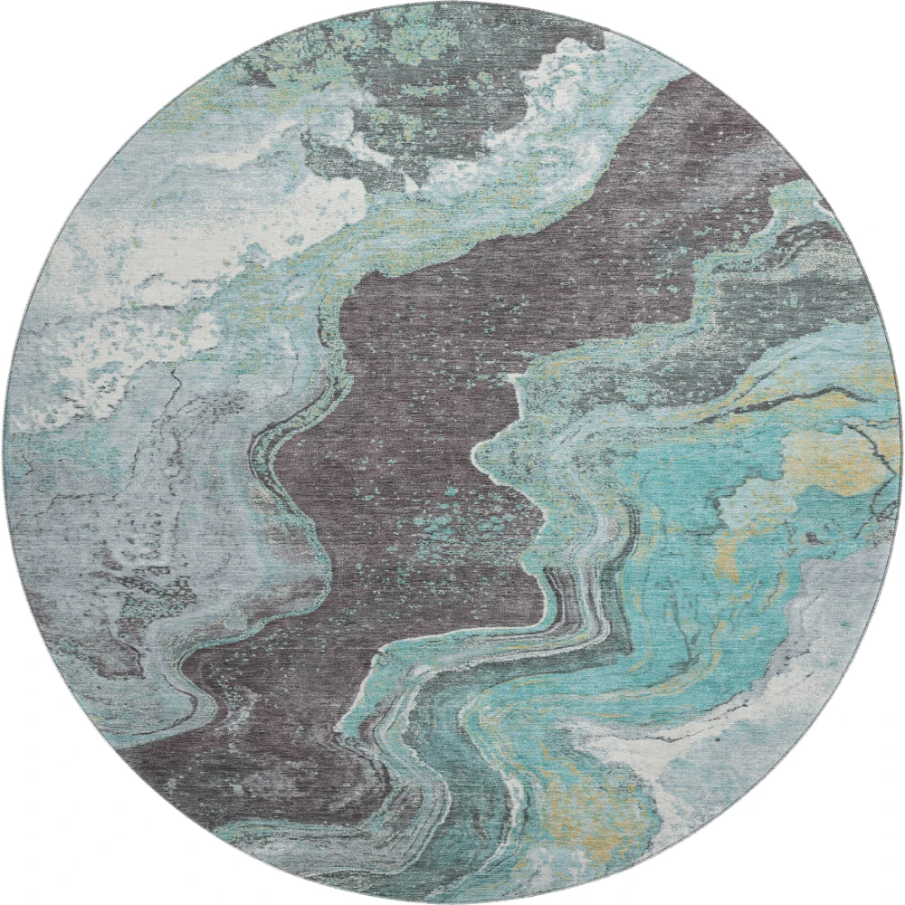 Mayfield AMF1907 Teal 8' x 8' Rug