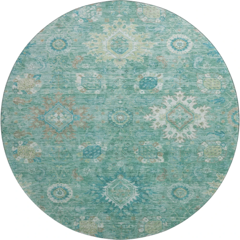 Mayfield AMF1927 Teal 8' x 8' Rug