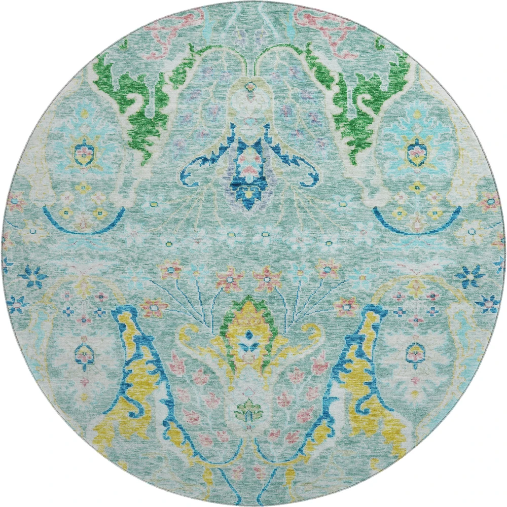 Mayfield AMF1932 Teal 8' x 8' Rug
