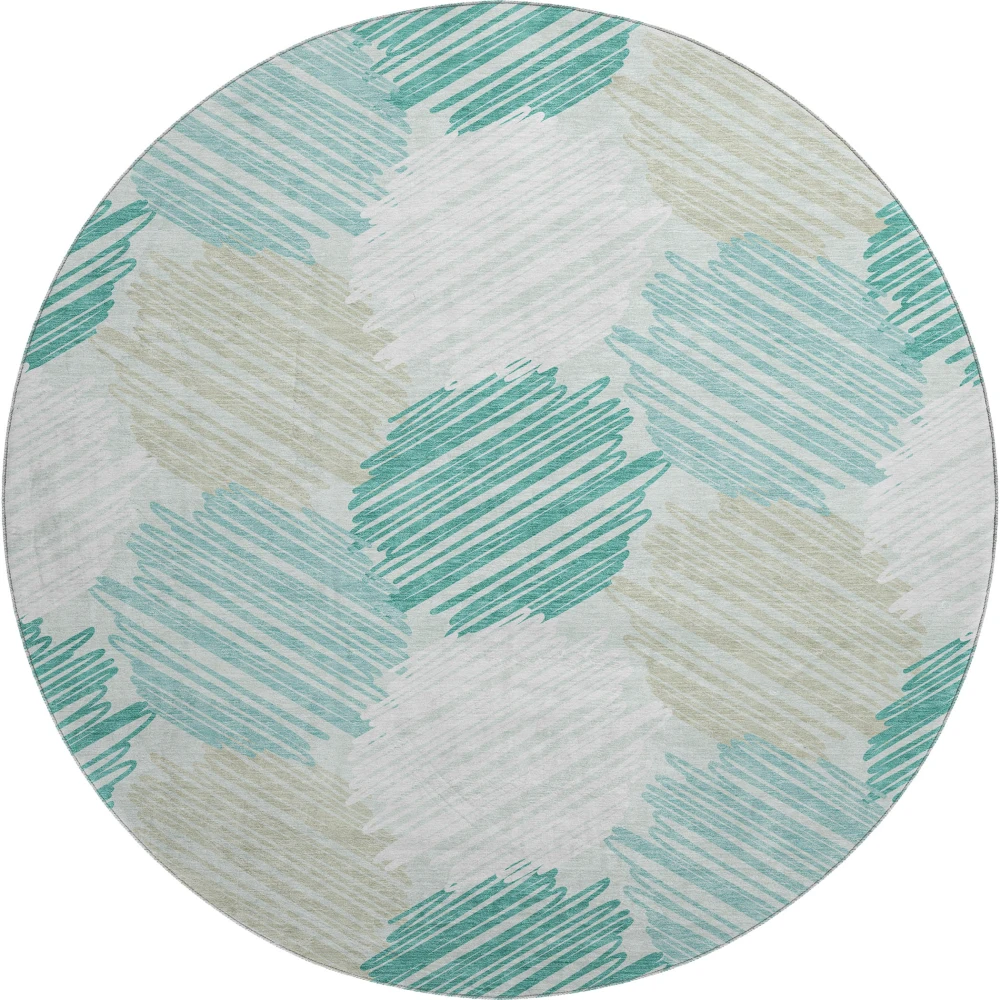 Mayfield AMF1942 Teal 8' x 8' Rug