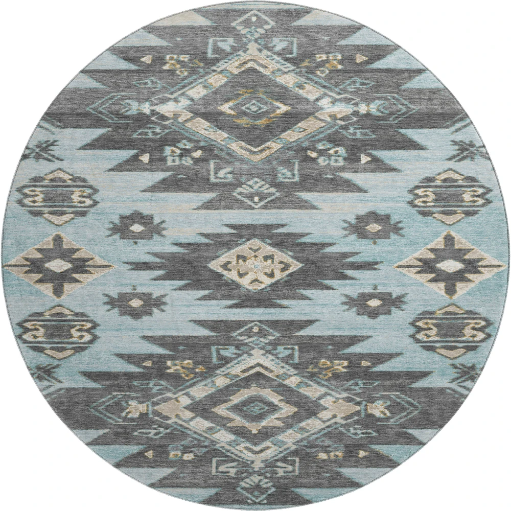 Mayfield AMF1945 Teal 8' x 8' Rug