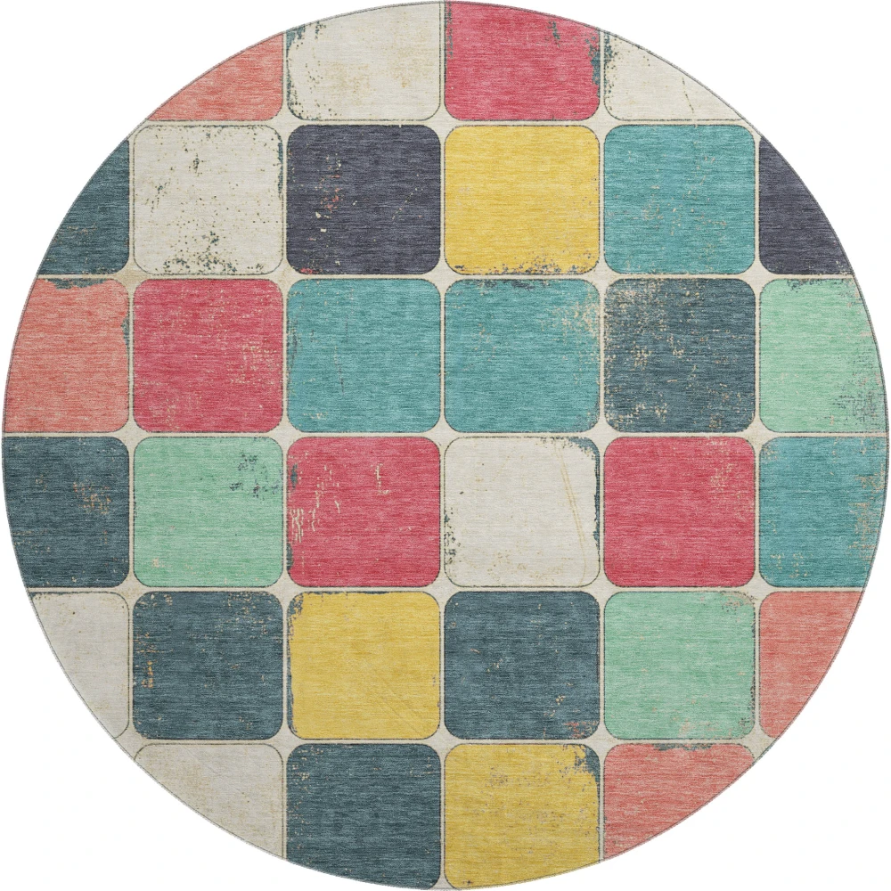 Mayfield AMF1948 Teal 8' x 8' Rug