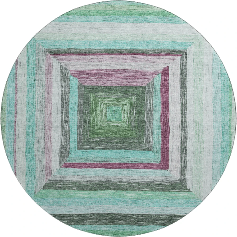 Mayfield AMF1957 Teal 8' x 8' Rug