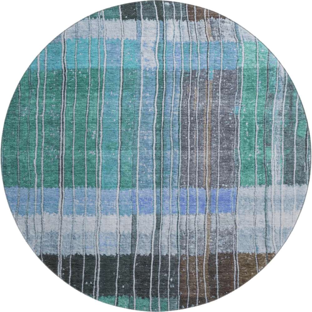 Mayfield AMF1962 Teal 8' x 8' Rug