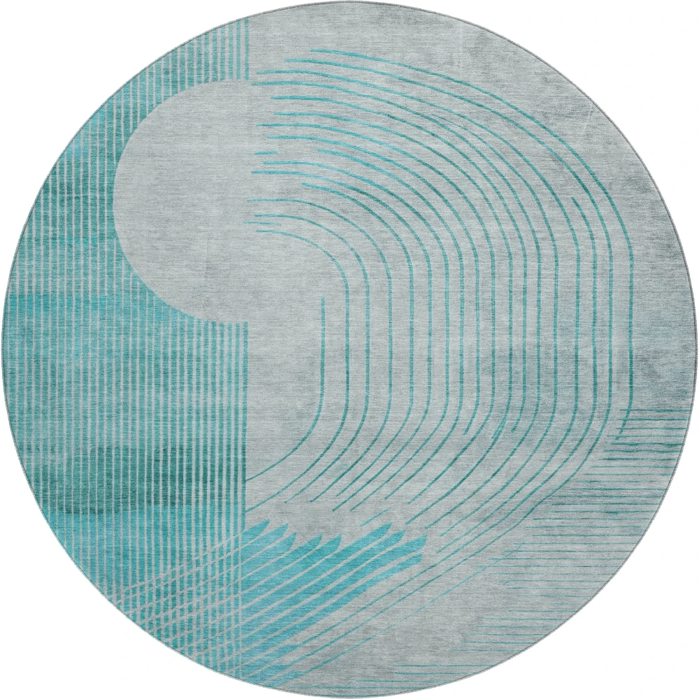 Mayfield AMF2003 Teal 8' x 8' Rug
