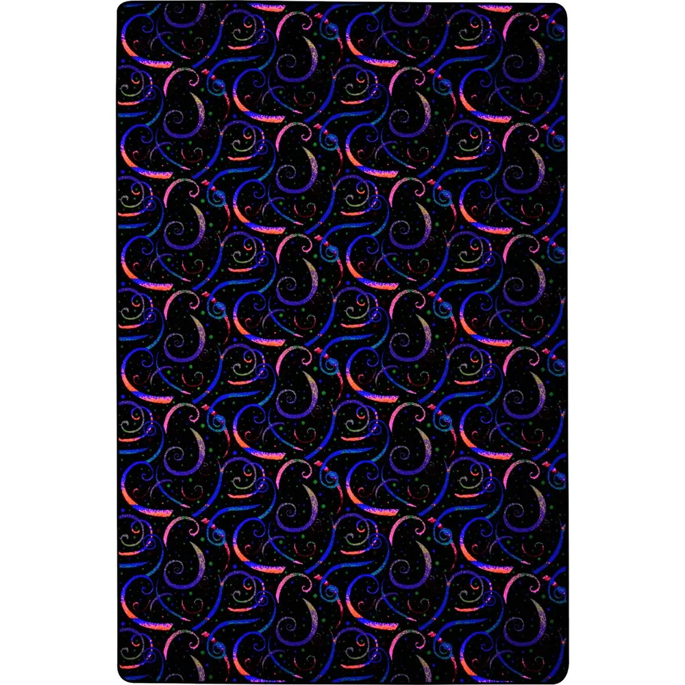 Neon Lights Dynamo 4' x 6' Area Rug in Color Fluorescent