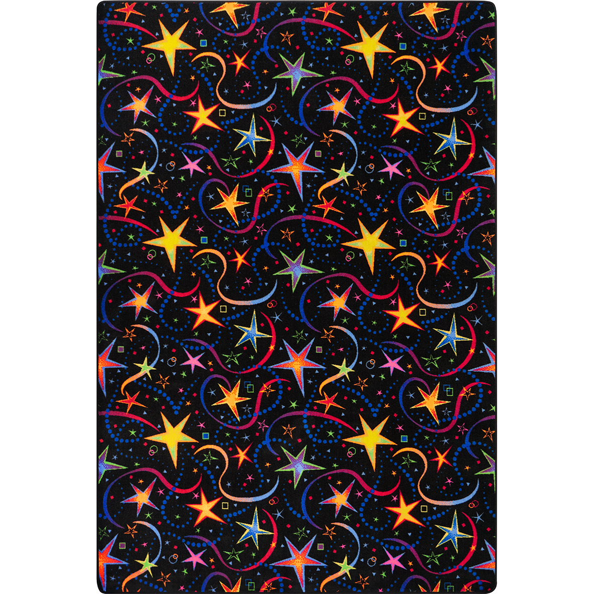 Neon Lights Have A Blast 4' x 6' Area Rug in Color Fluorescent