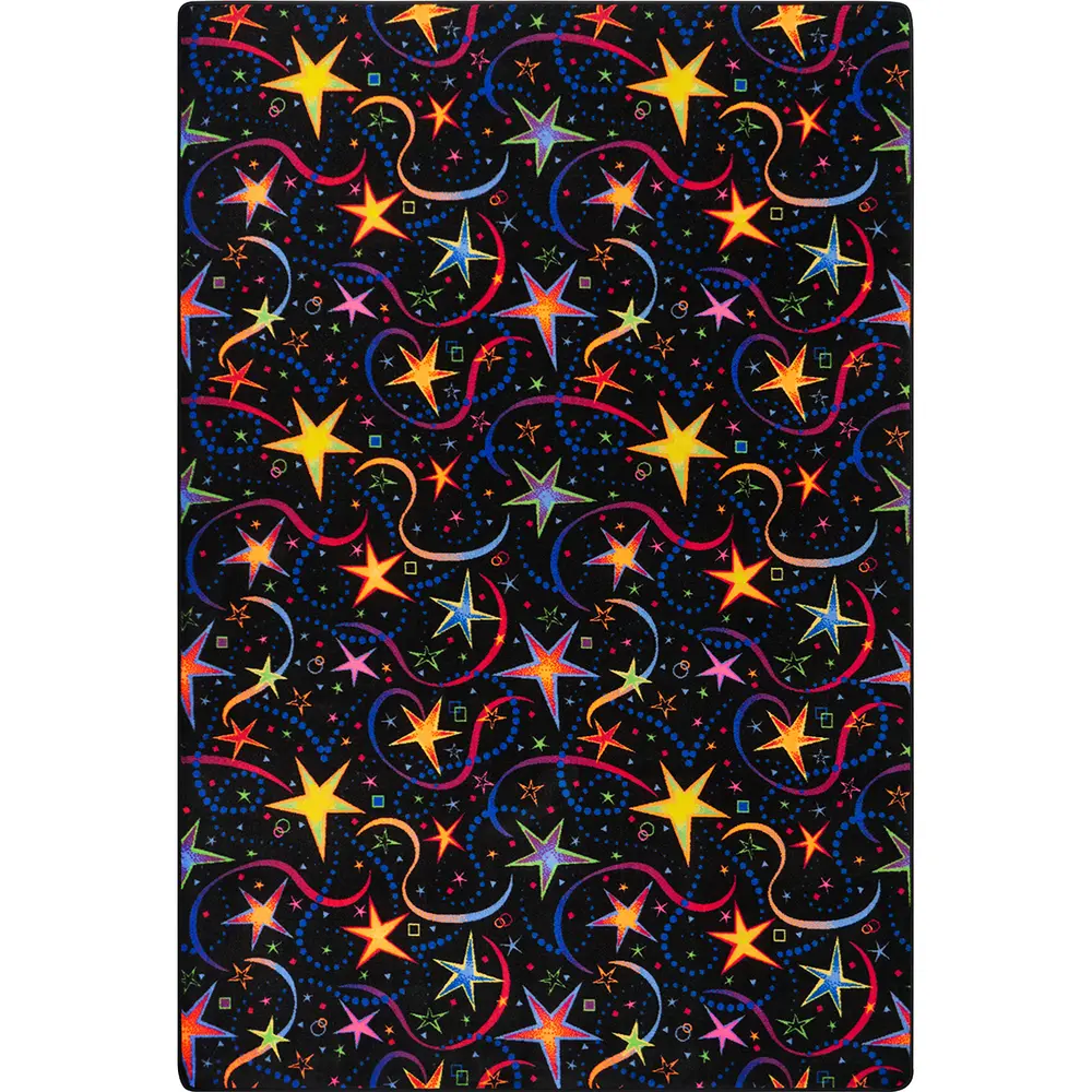 Neon Lights Have A Blast 4' x 6' Area Rug in Color Fluorescent