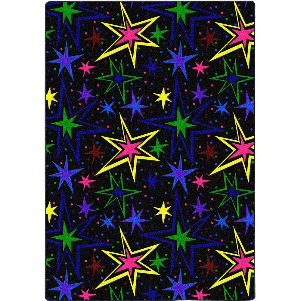 Neon Lights Kapow 4' x 6' Area Rug in Color Fluorescent