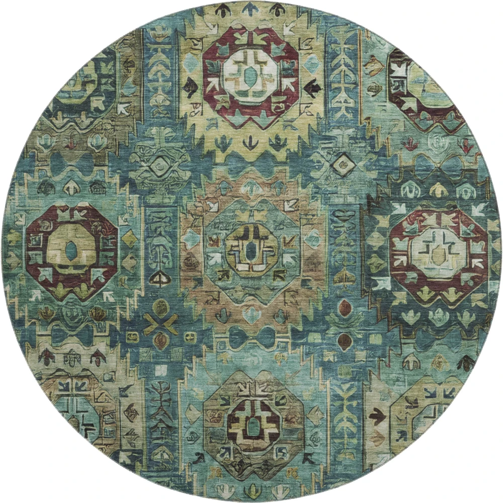 Mayfield AMF2024 Teal 8' x 8' Rug