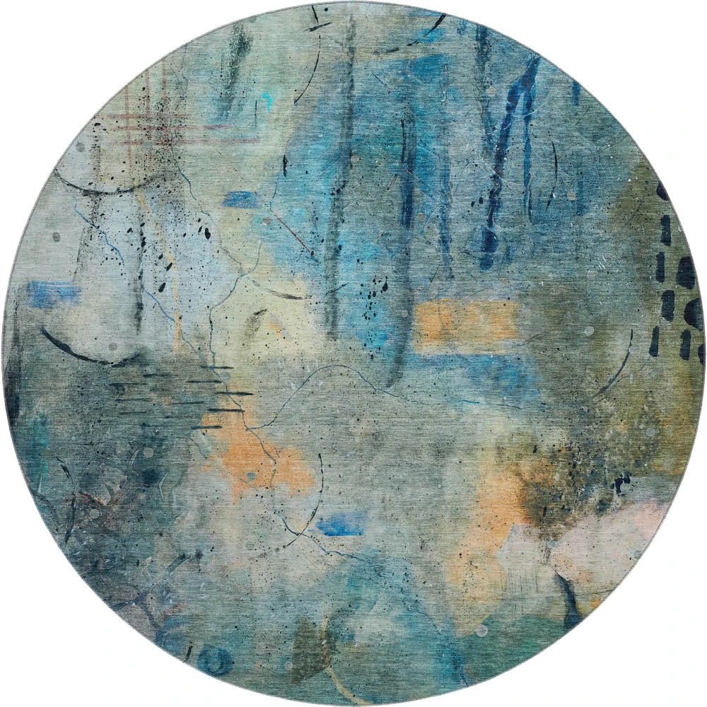 Mayfield AMF2032 Teal 8' x 8' Rug