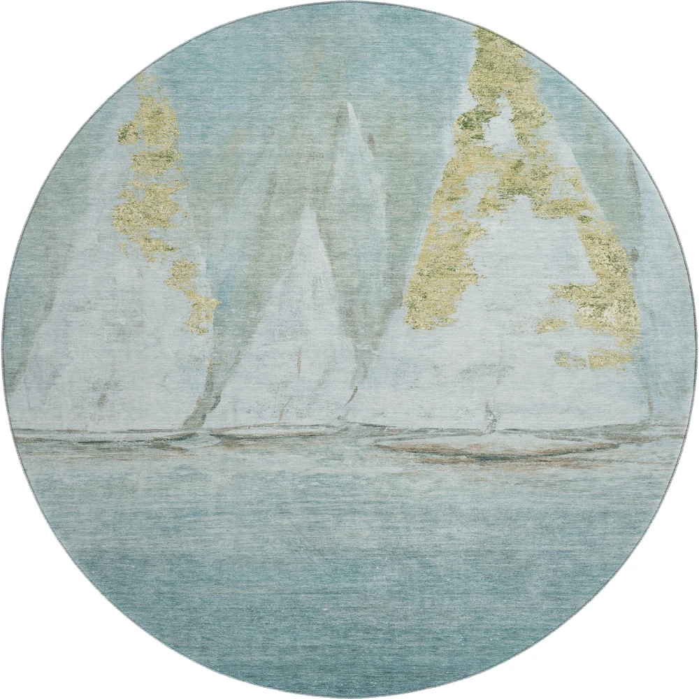 Mayfield AMF2084 Teal 8' x 8' Rug