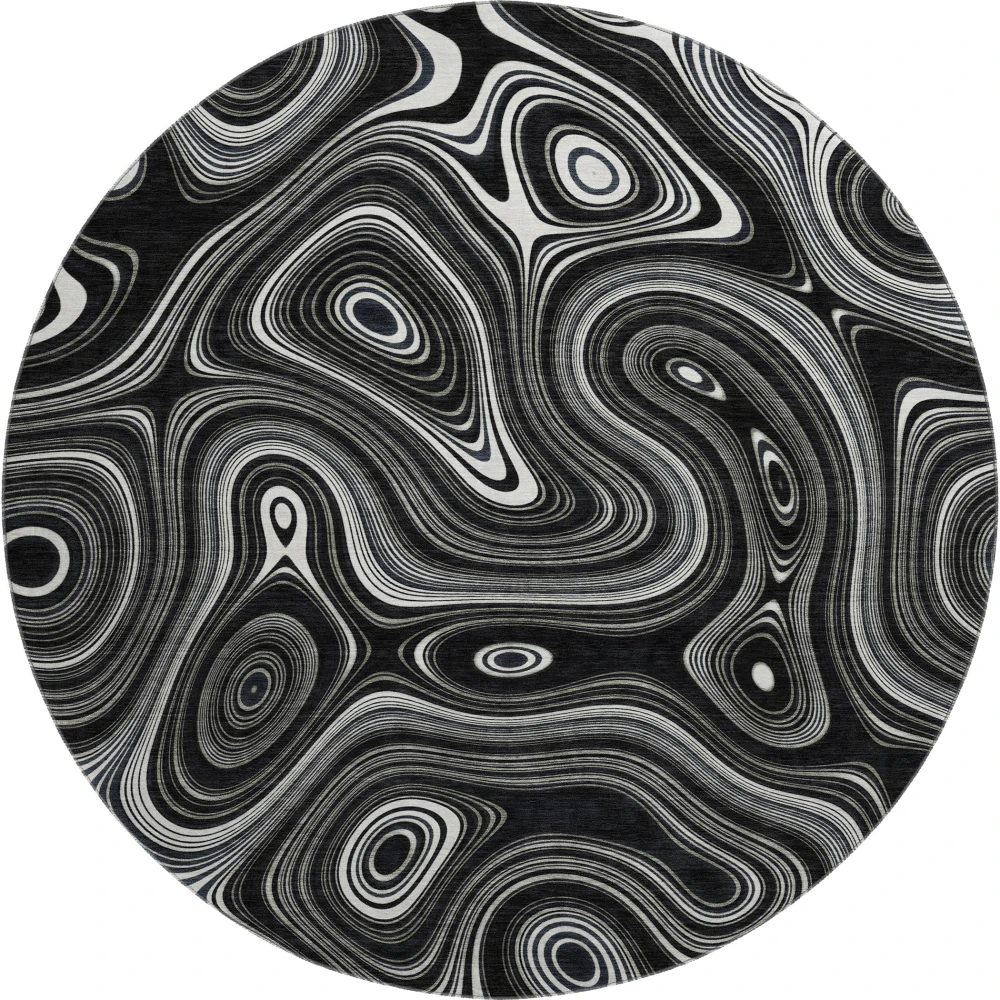 Mayfield AMF2097 Black 8' x 8' Rug