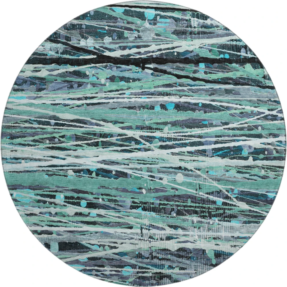 Mayfield AMF2126 Teal 8' x 8' Rug