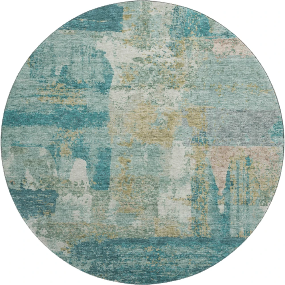 Mayfield AMF2147 Teal 8' x 8' Rug