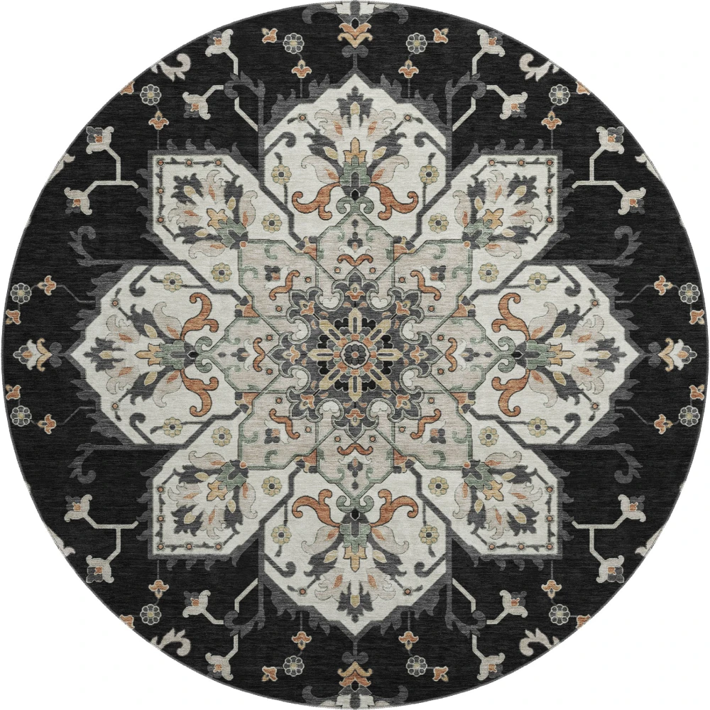 Mayfield AMF2194 Black 8' x 8' Rug
