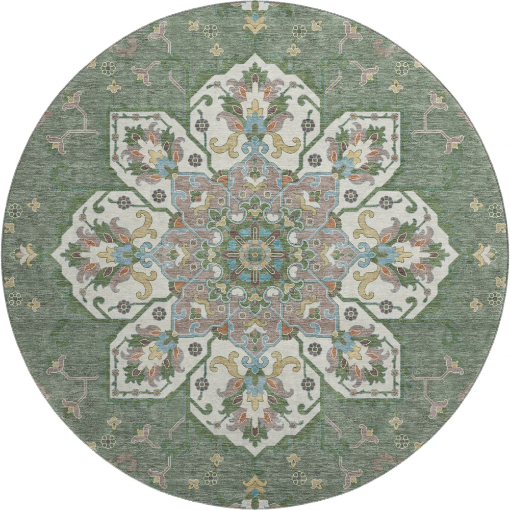 Mayfield AMF2194 Green 8' x 8' Rug