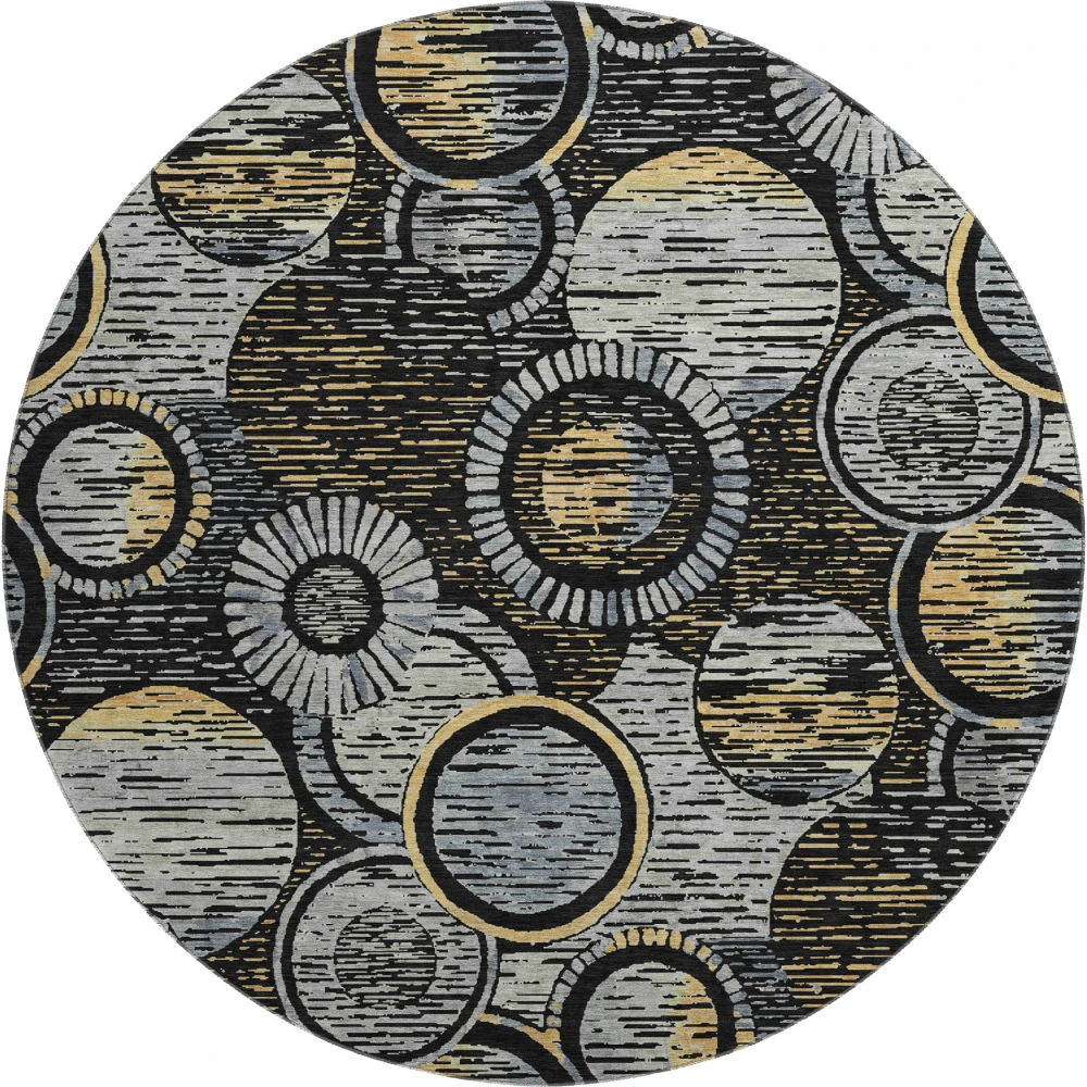 Mayfield AMF2206 Black 8' x 8' Rug