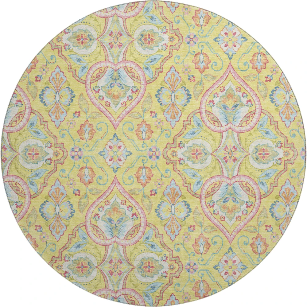 Mayfield AMF2207 Yellow 8' x 8' Rug