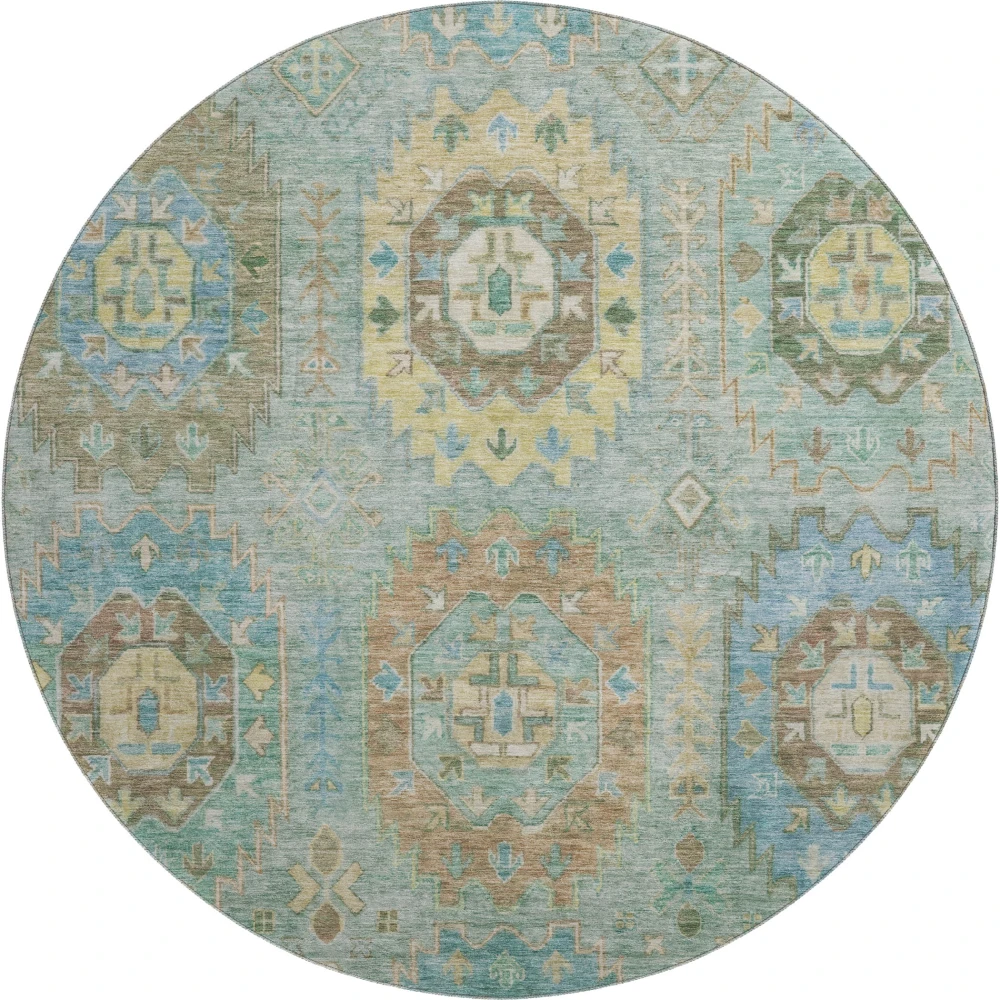 Mayfield AMF2227 Teal 8' x 8' Rug