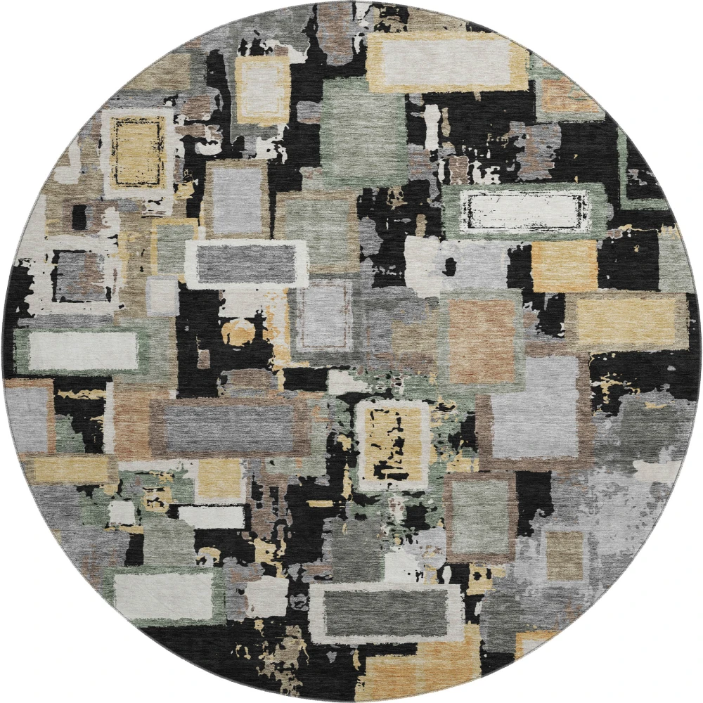 Mayfield AMF2246 Black 8' x 8' Rug