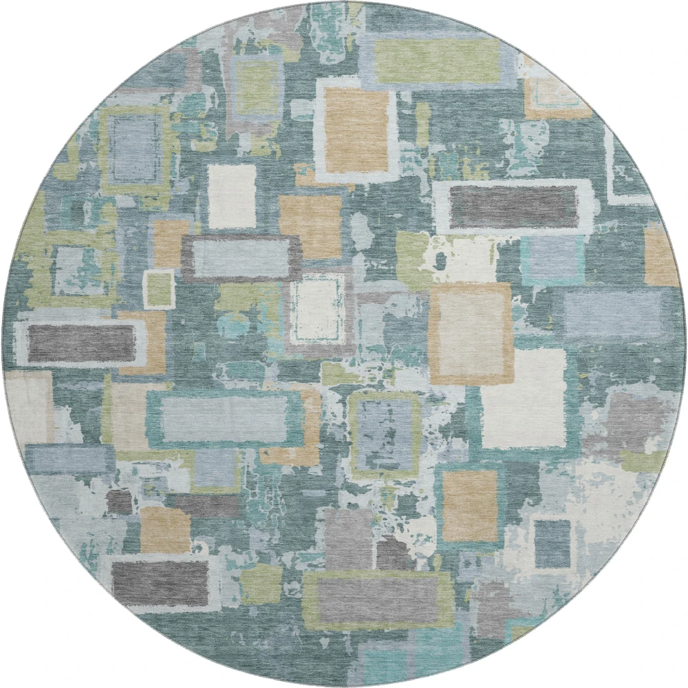 Mayfield AMF2246 Teal 8' x 8' Rug