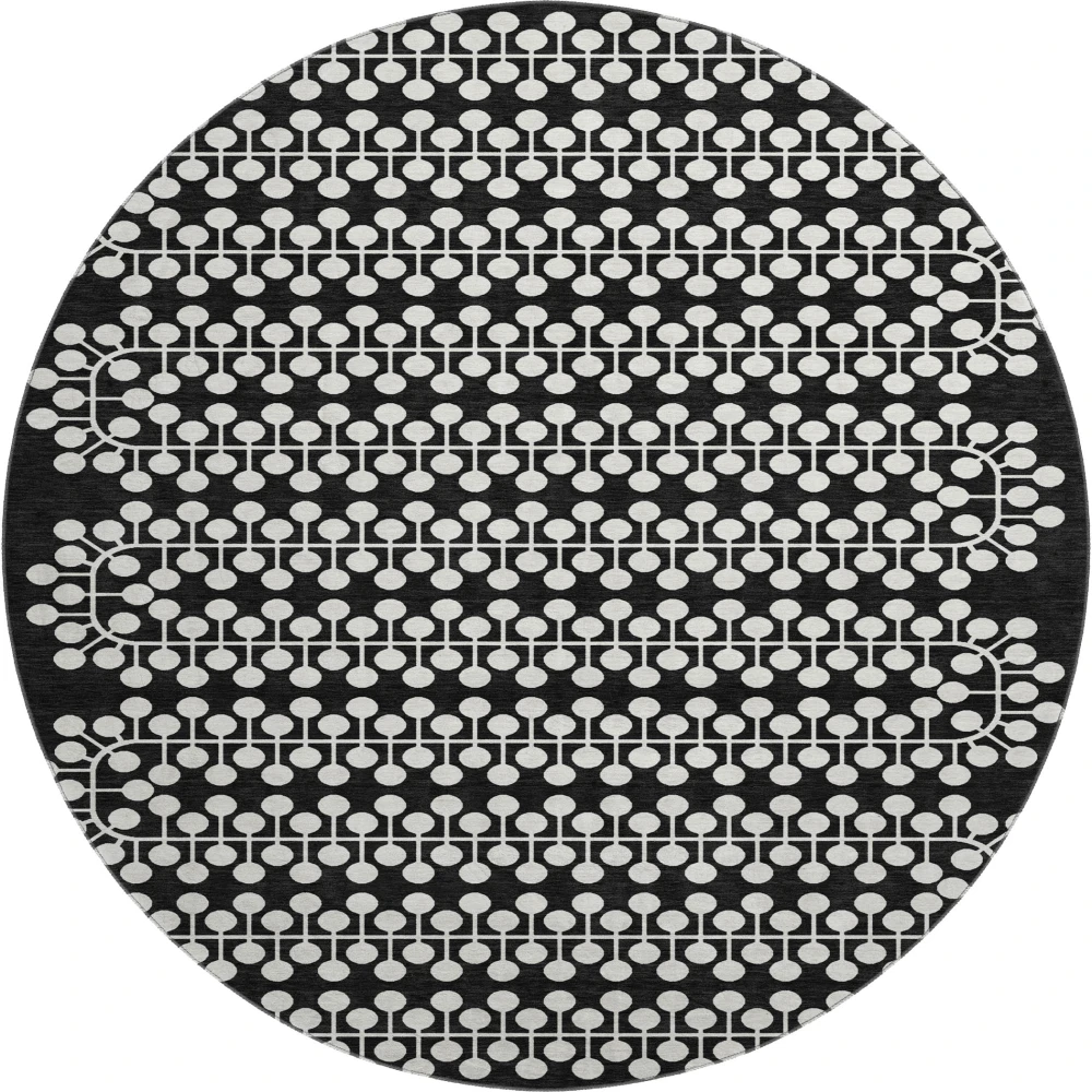 Mayfield AMF2247 Black 8' x 8' Rug