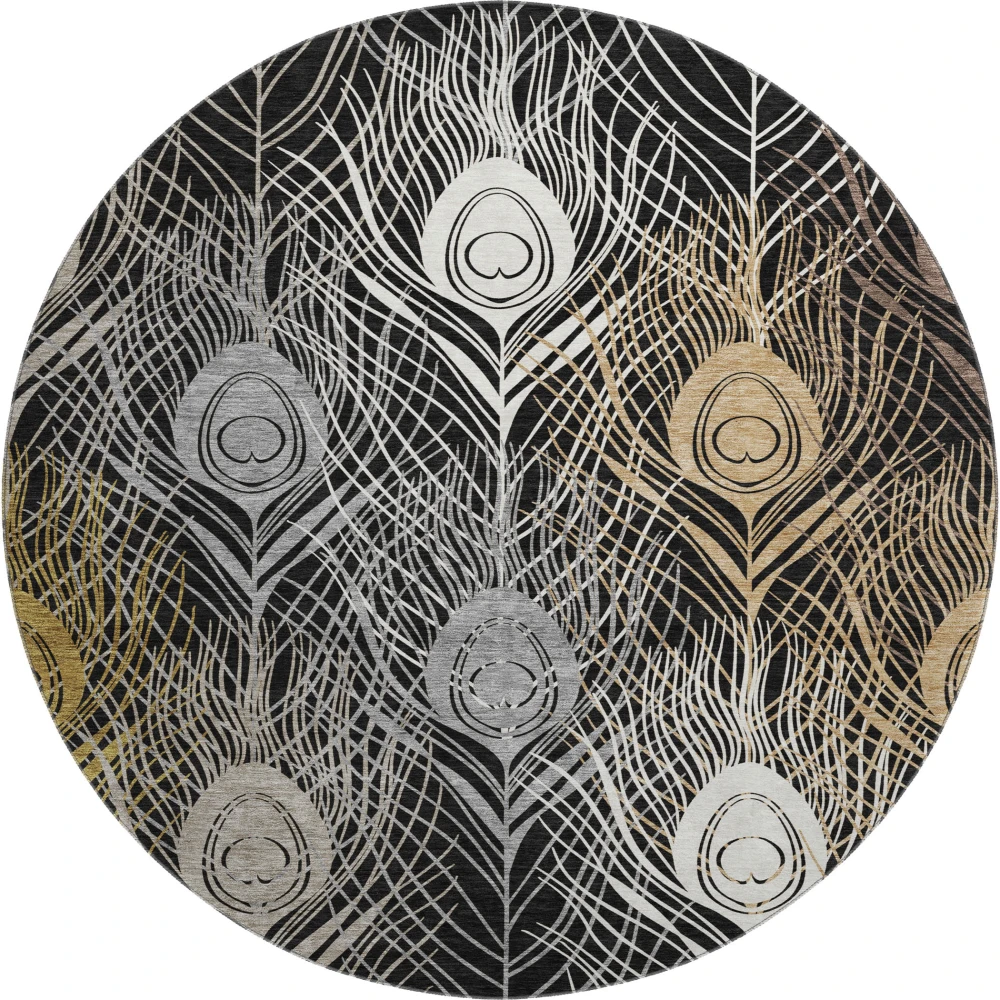 Mayfield AMF2273 Black 8' x 8' Rug
