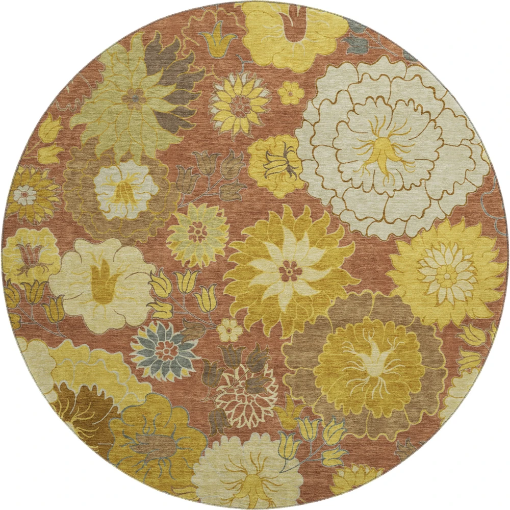 Mayfield AMF2294 Terracotta 8' x 8' Rug