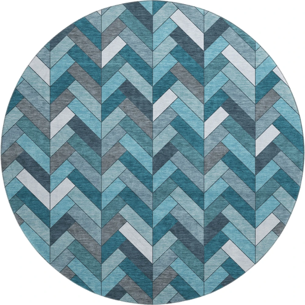 Mayfield AMF2296 Teal 8' x 8' Rug