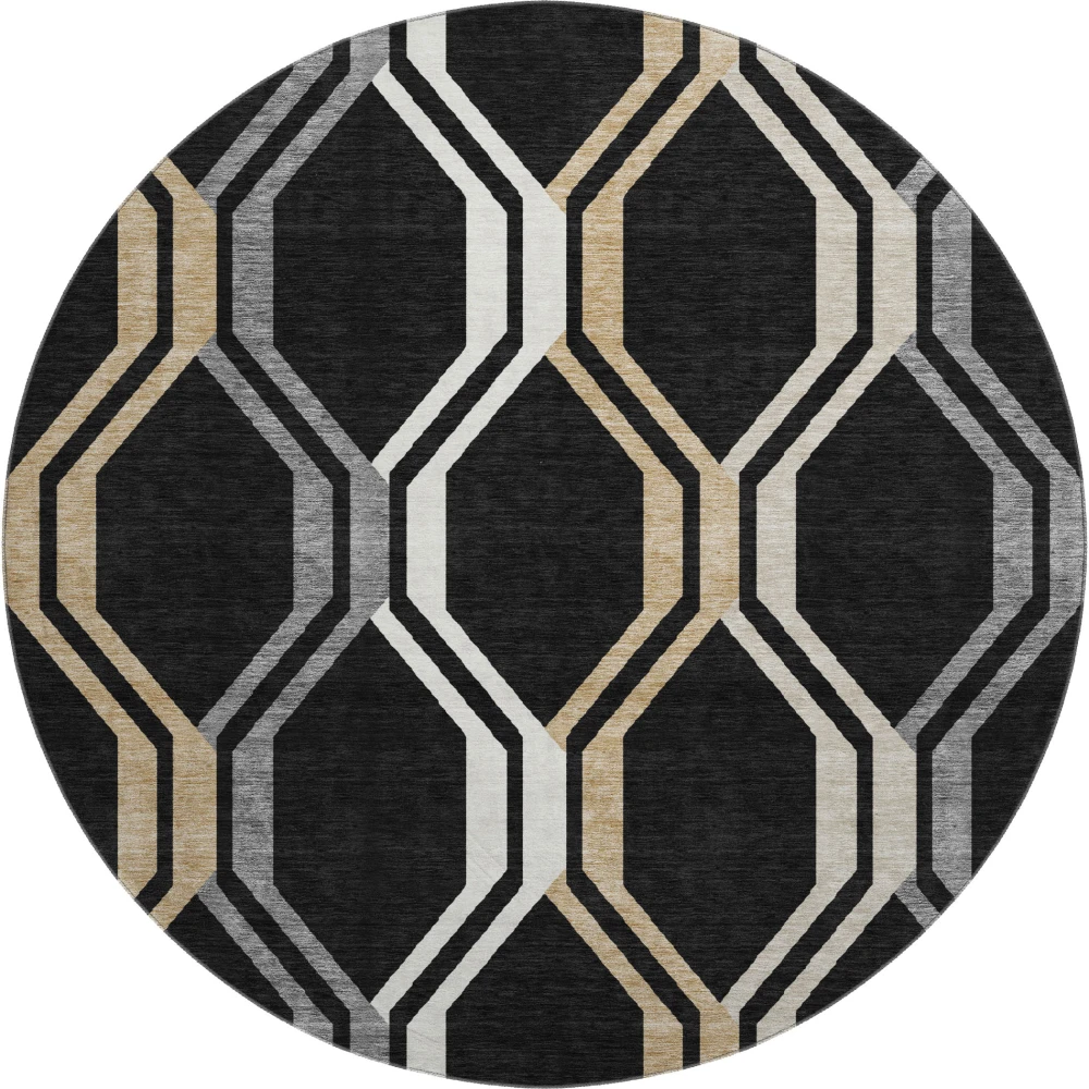 Mayfield AMF2326 Black 8' x 8' Rug