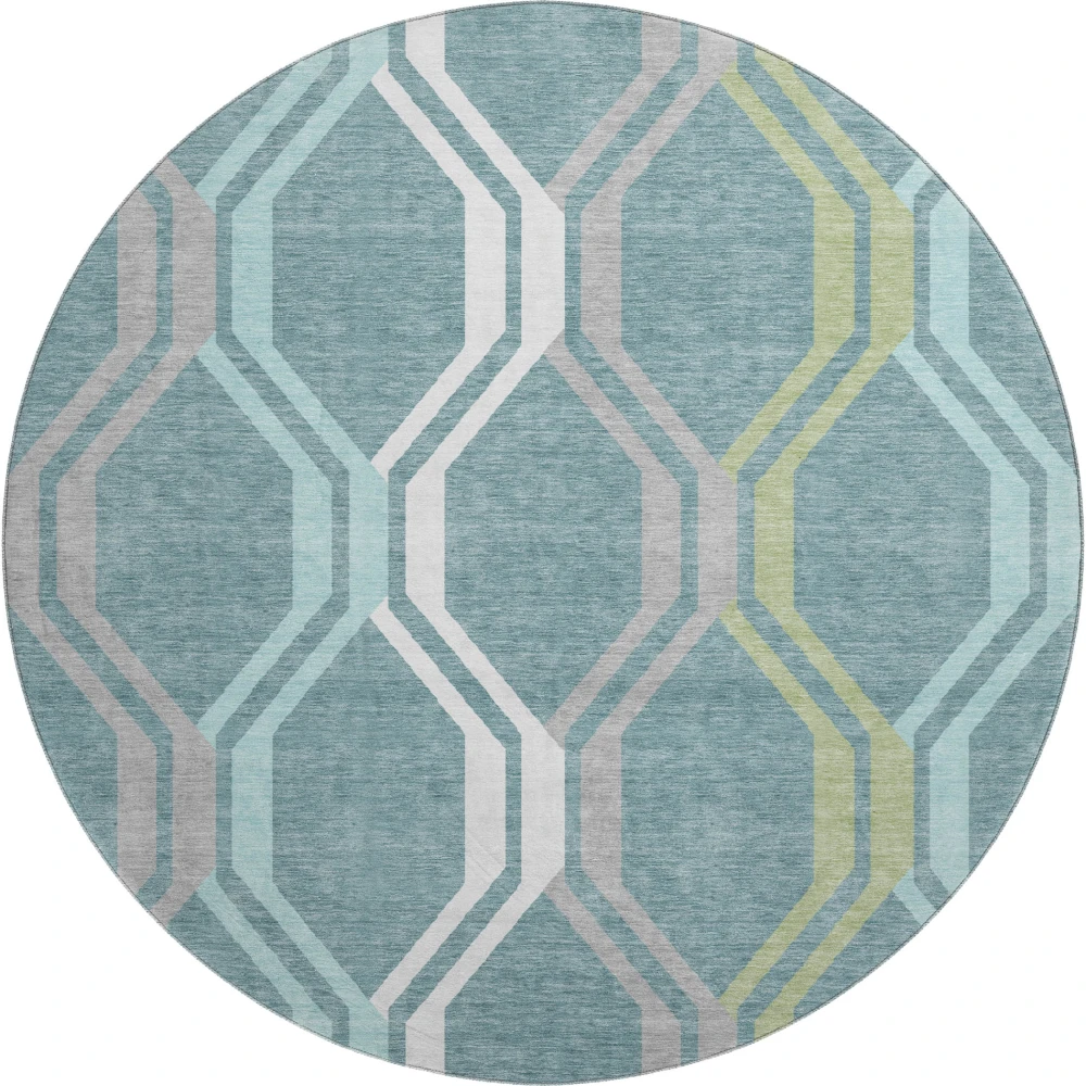 Mayfield AMF2326 Teal 8' x 8' Rug