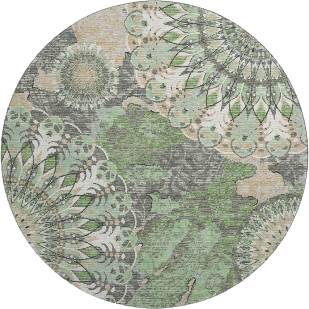 Mayfield AMF2335 Green 8' x 8' Rug