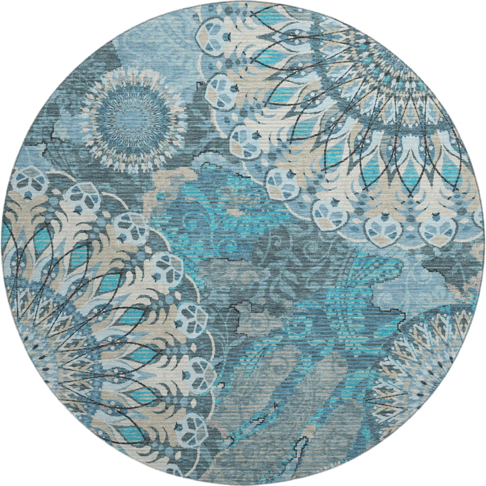 Mayfield AMF2335 Teal 8' x 8' Rug