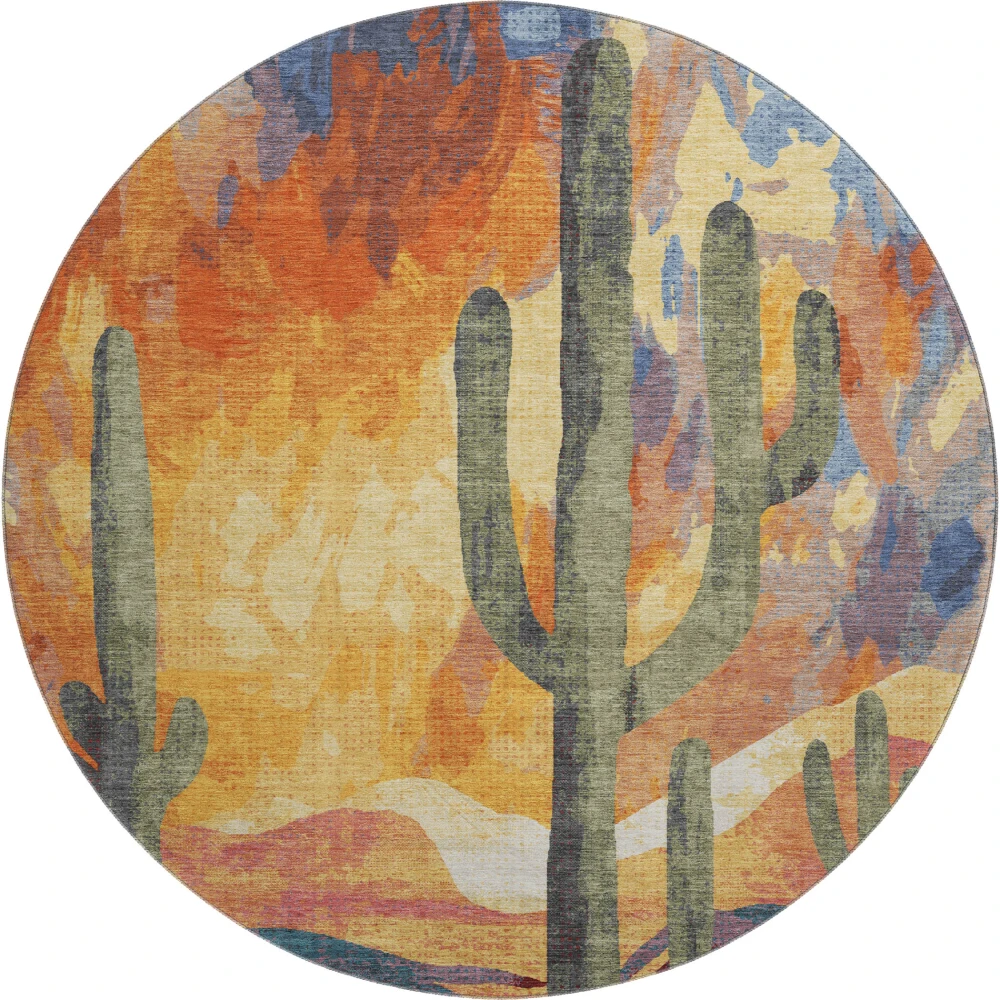 Mayfield AMF2337 Terracotta 8' x 8' Rug