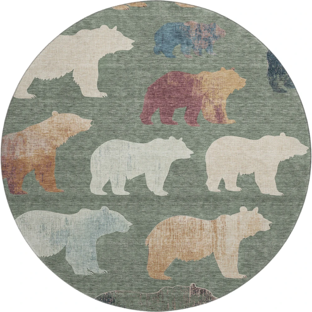 Mayfield AMF2338 Green 8' x 8' Rug