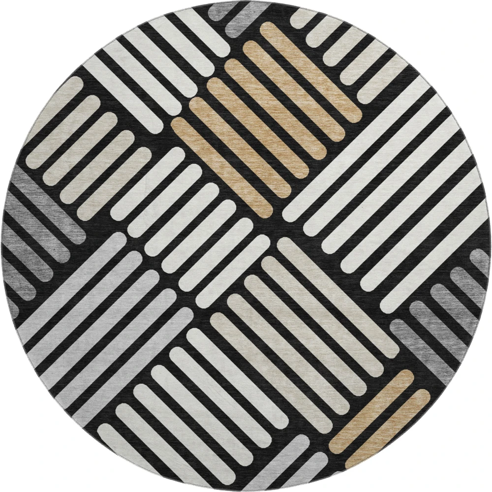 Mayfield AMF2339 Black 8' x 8' Rug