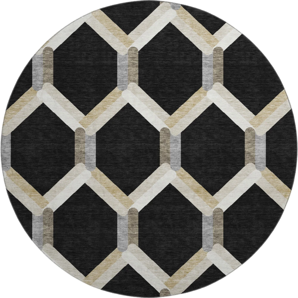 Mayfield AMF2343 Black 8' x 8' Rug
