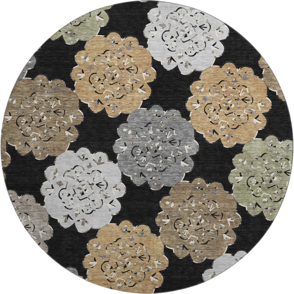 Mayfield AMF2353 Black 8' x 8' Rug