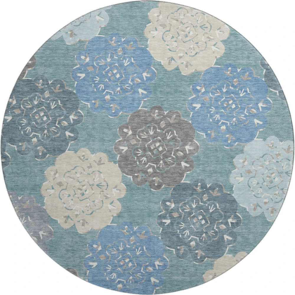 Mayfield AMF2353 Teal 8' x 8' Rug