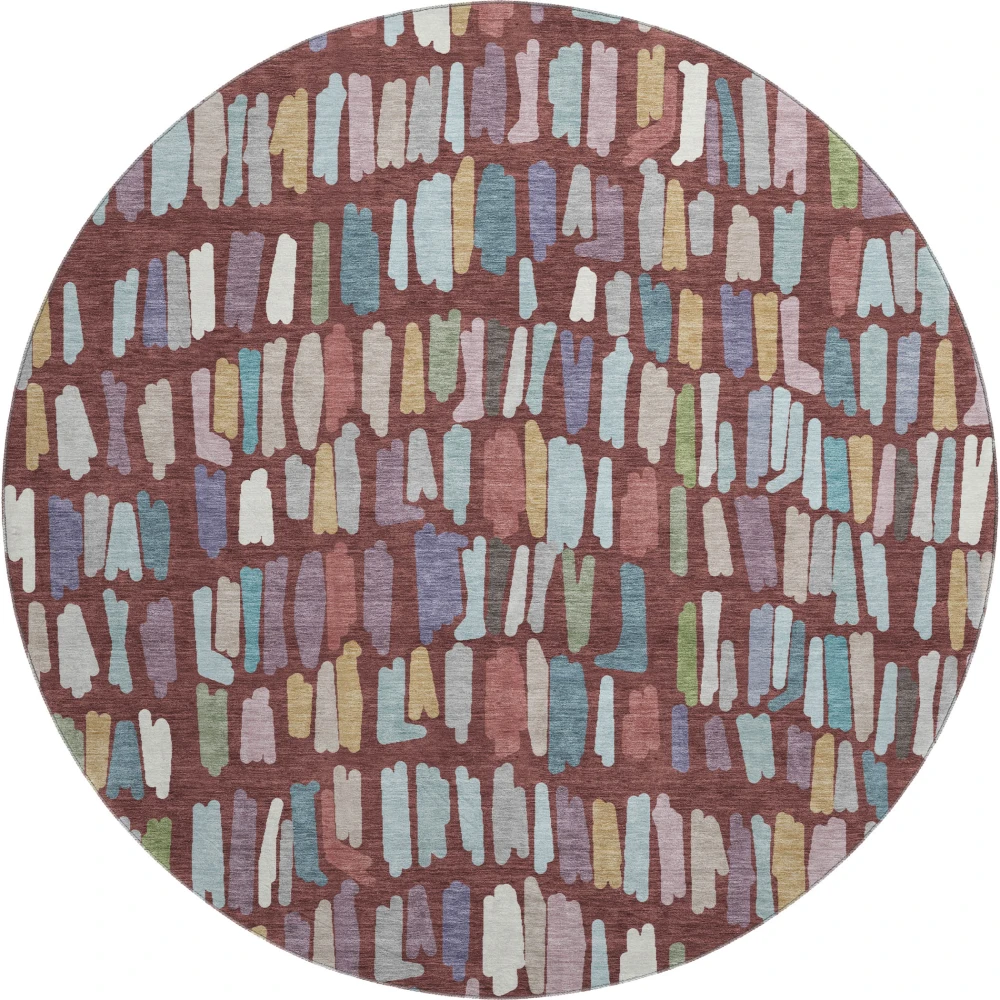 Mayfield AMF2377 Burgundy 8' x 8' Rug