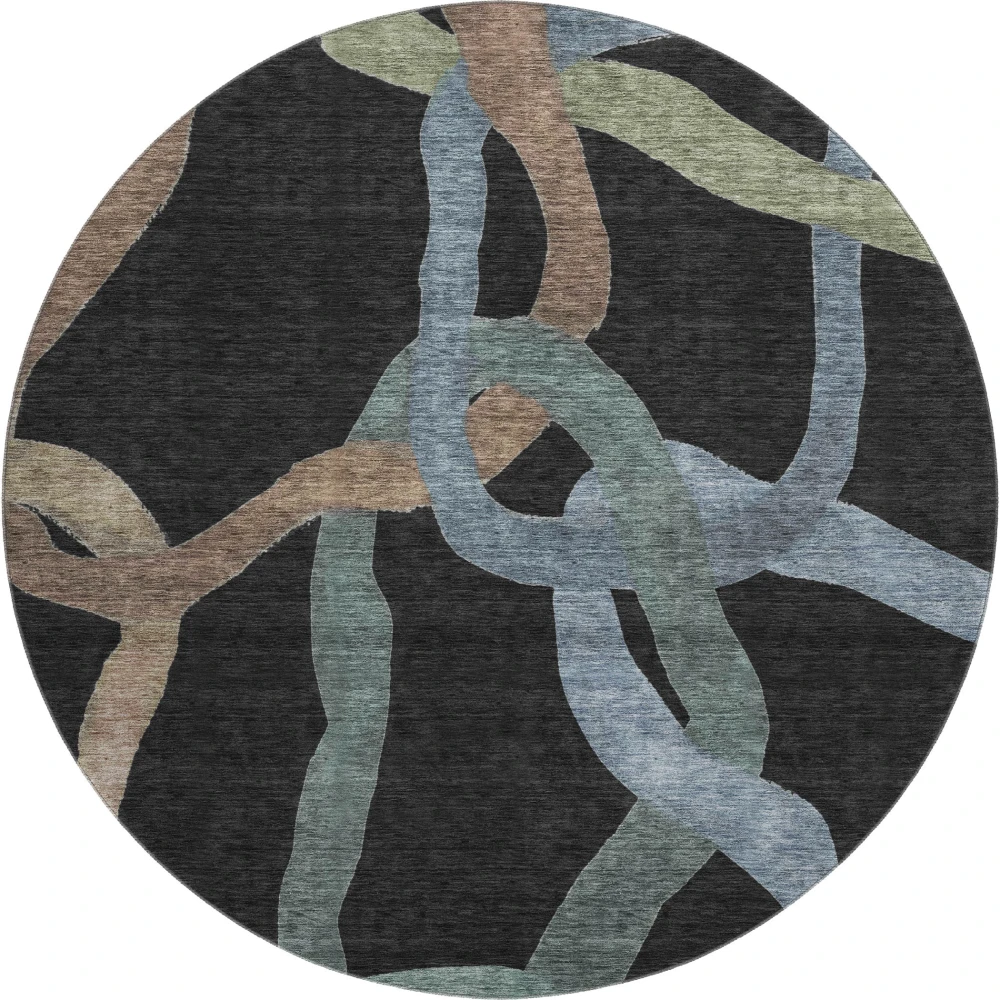 Mayfield AMF2394 Black 8' x 8' Rug
